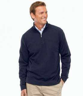 Cotton/Cashmere Sweater, Quarter Zip: Henleys and Zip Necks  Free 