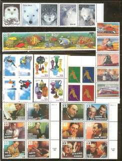 US 1999 Commemorative Year Set with 61 Stamps MNH  