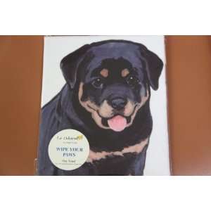 Rottweiler Puppy Wipe Your Paws Towel (16x25)
