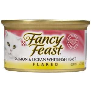  Fancy Feast Flaked Salmon & Ocean Whitefish Feast   24 x 3 