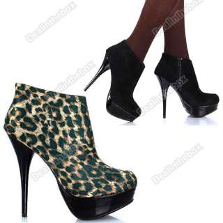 Women Vogue Platform Pumps High Heels Ankle Boots Shoes Two Colors For 