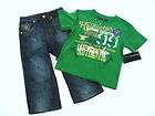 SACRED CROWN Boys Toddler Jeans Adjustable Waist With Belt Chain Size 
