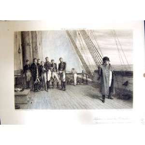  1896 ART JOURNAL NAPOLEON SHIP BELLEROPHON NAVY SAILORS 