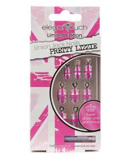 Pink (Pink) Pink Union Jack False Nails  250045270  New Look