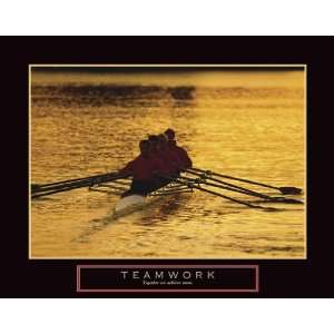  Teamwork Rowers Motivational Rowing Poster Print