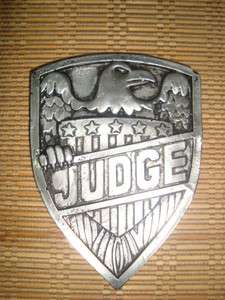 Judge Dredd JUDGE badge RESIN CHROME PROP  