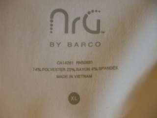 NRG by Barco Uniforms Round Neck Bow Tie Front White Medical Scrub NWT 
