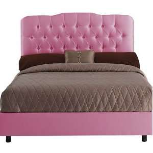   Furniture 74XBED (Wood Rose) Tufted Arch Bed in Wood Rose Size King