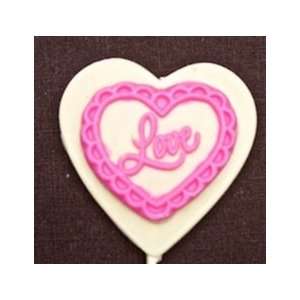 White Chocolate Love Lollipop (Set of 6)  Grocery 