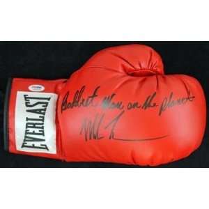  Mike Tyson Baddest Man On The Planet Signed Boxing Glove 