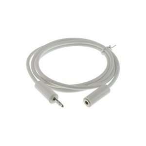 2ft White 3.5mm Stereo Audio Extension Cable for iPod or iPhone 