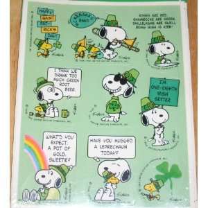  Hallmark Peanuts Snoopy 2 Sheets Irish St. Patricks 