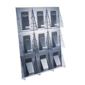   Plastic Magazine Display Rack, Black/Clear: Office Products