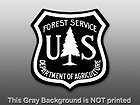 Black US Forest Service Shield Sticker   decal hike cam