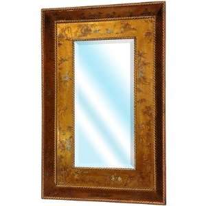  Wide Wall Mirror in Antique Gold Leaf Lacquer