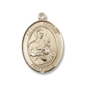  14K Gold St. Gerard Majella Medal: Jewelry