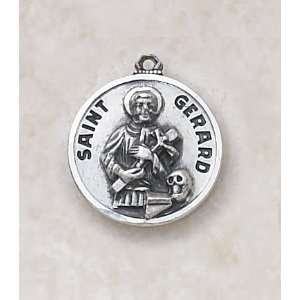    Sterling Silver St. Gerard with 20 Chain, 3/4 Diam. Jewelry
