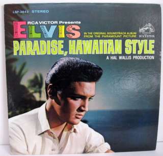 ELVIS PRESLEY Paradise Hawaiian Style 1966 Stereo LP  