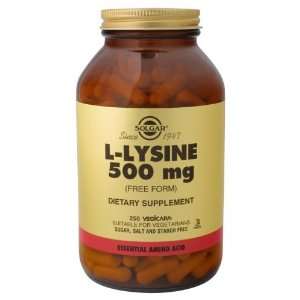  Solgar   L Lysine, 500 mg, 250 veggie caps [Health and 