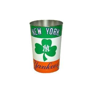  New York Yankees Lucky Shamrock Irish Wastebasket 