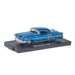  1958 Chevy Impala 1/64 Metallic Blue: Toys & Games
