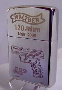 ZIPPO 120 YEARS WALTHER P99 GUN PISTOL *VERY RARE* LMTD  
