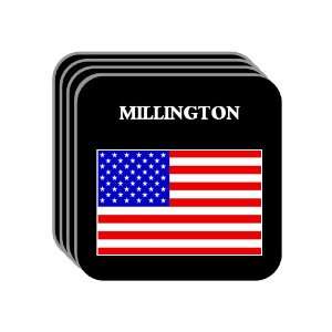 US Flag   Millington, Tennessee (TN) Set of 4 Mini Mousepad Coasters