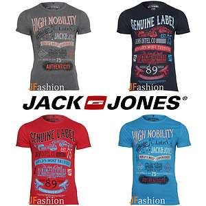 Jack & Jones T Shirt LABEL TEE Gr. S, M, L, XL, XXL 4 Farben NEU 