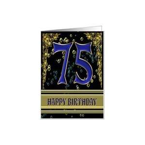   75th Birthday card with elegant golden highlights Card Toys & Games