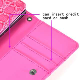 Rosa Leder Brieftasche Tasche Schutz Hülle Case für Sony Ericsson 