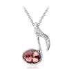 N993 Swarovski Crystal Purple Heart Elegant Necklace  