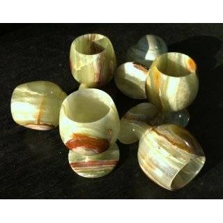  White Onyx Stone Wine Glasses, Decorative Marble Goblets 