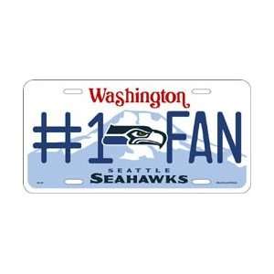 Seattle Seahawks #1 Fan Metal License Plate **:  Sports 
