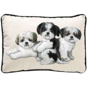 Shih Tzu Puppy Dog Breed Decorative Pillow   Gift for Dog Lover