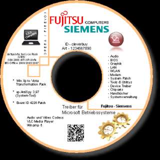 Treiber CD/DVD für Fujitsu Siemens AMILO Pa 1538  