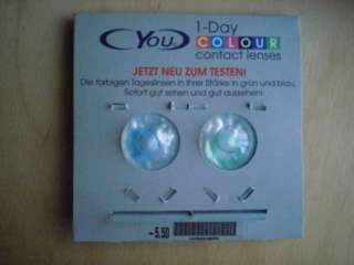 Kontaktlinsen CYOU 1 Day Colour lenses Farbe grün u blau in Nordrhein 
