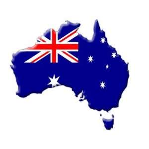 Australia flag country bevelled edge Round Sticker