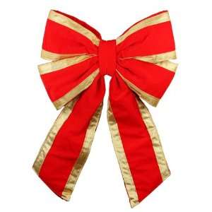   Loop Red and Gold Outdoor Christmas Bow 