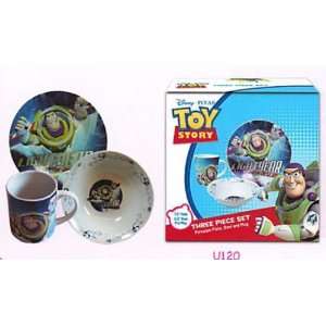 Toy Story 3 Pc Porcelain dinner Set in Printed Gift box, 8 oz Mug, 7.5 