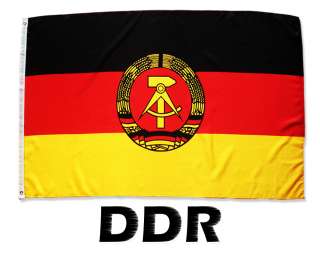 FAHNE DDR mit Wappen FLAGGE 90 x 150 cm NEU 90x150  