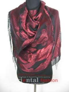 LOT 10 Luxury 100% Jacquard Silk Scarf Wrap Sari S12  