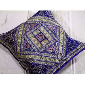  Zardozi Floor Purple Lounge Decorator Indian Pillow 26 