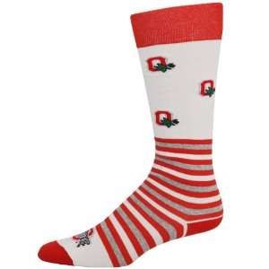 Ohio State Buckeyes White Striped Logo Tube Socks  Sports 