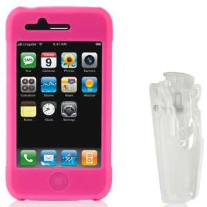   Case for iPhone 3G with Belt Clip   Pink Cell Phones & Accessories