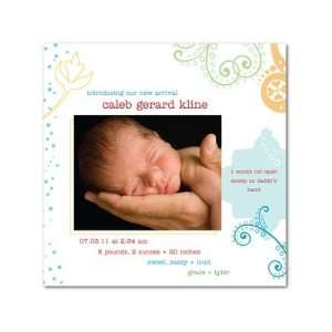  Boy Birth Announcements   Sassy Style: Lightest Turquoise 