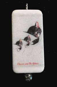 CHESSIE AND THE KITTENS DOMINO PENDANT  
