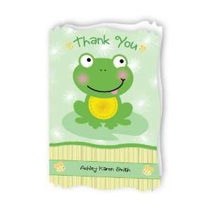 Froggy Frog   Personalized Baby Thank You Cards With 