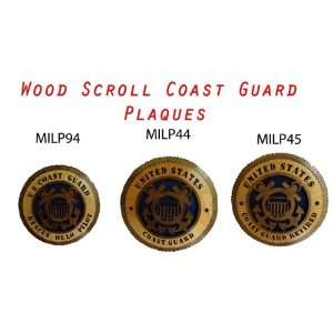 Coast Guard   Handcarved Commemorative Military Plaques:  