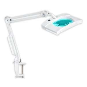 Adjustable Arm UL Magnifier Lamp   Big View 7 x 5 Lens   5 Diopter 