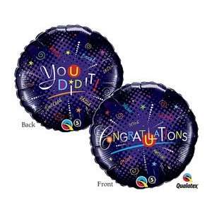   18 Colorful Congratulations You Did It Mylar Balloon Toys & Games